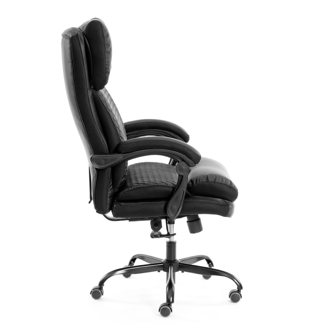 Кресло для руководителя Chief metalBL, экокожа/ткань, черное / Кресла для руководителей №2