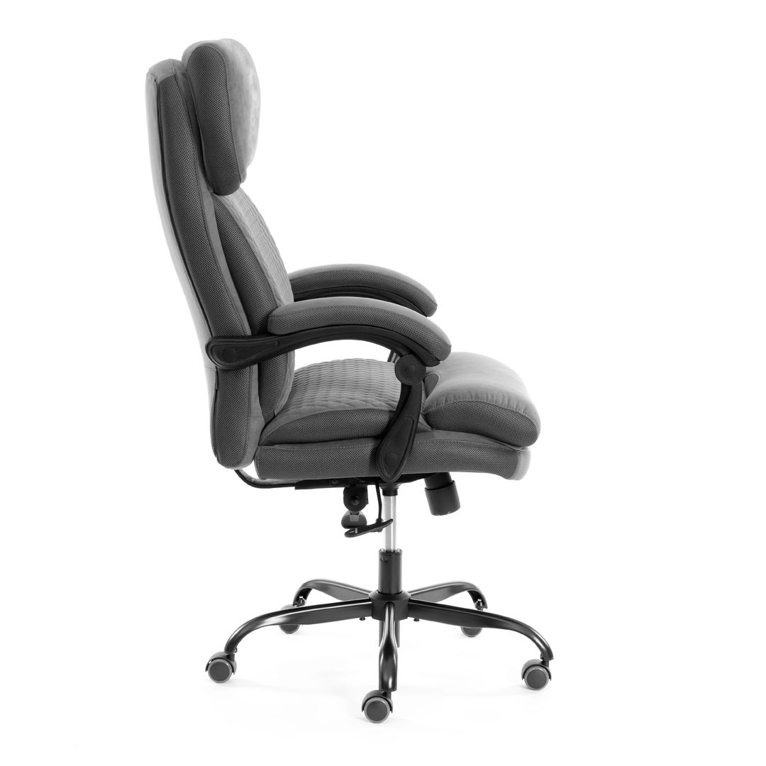 Кресло для руководителя Chief metalBL, велюр/ткань, серое / Кресла для руководителей №2 oe.kz Кресло для руководителя Chief metalBL, велюр/ткань, серое / Кресла для руководителей №2