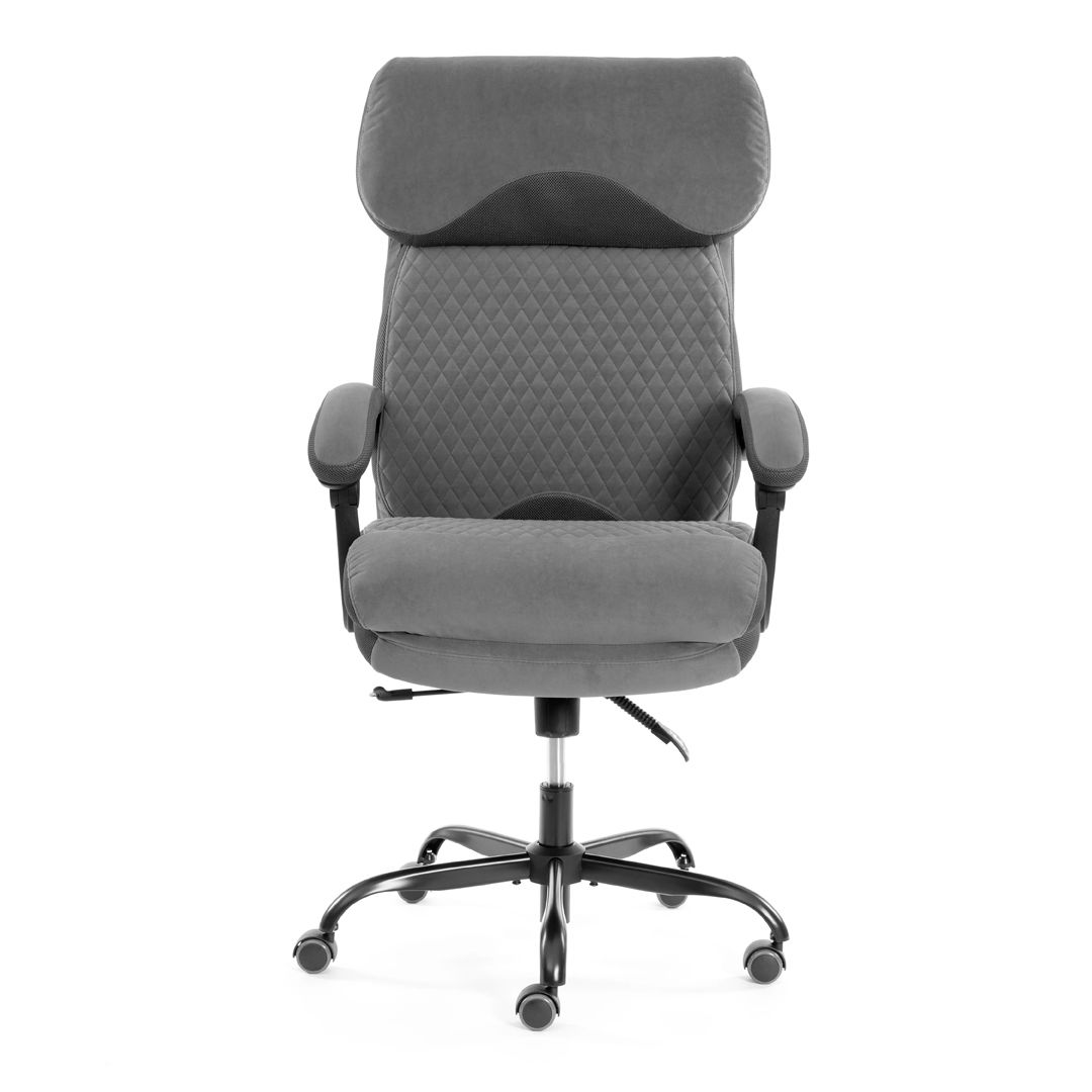 Кресло для руководителя Chief metalBL, велюр/ткань, серое / Кресла для руководителей №4 oe.kz Кресло для руководителя Chief metalBL, велюр/ткань, серое / Кресла для руководителей №4
