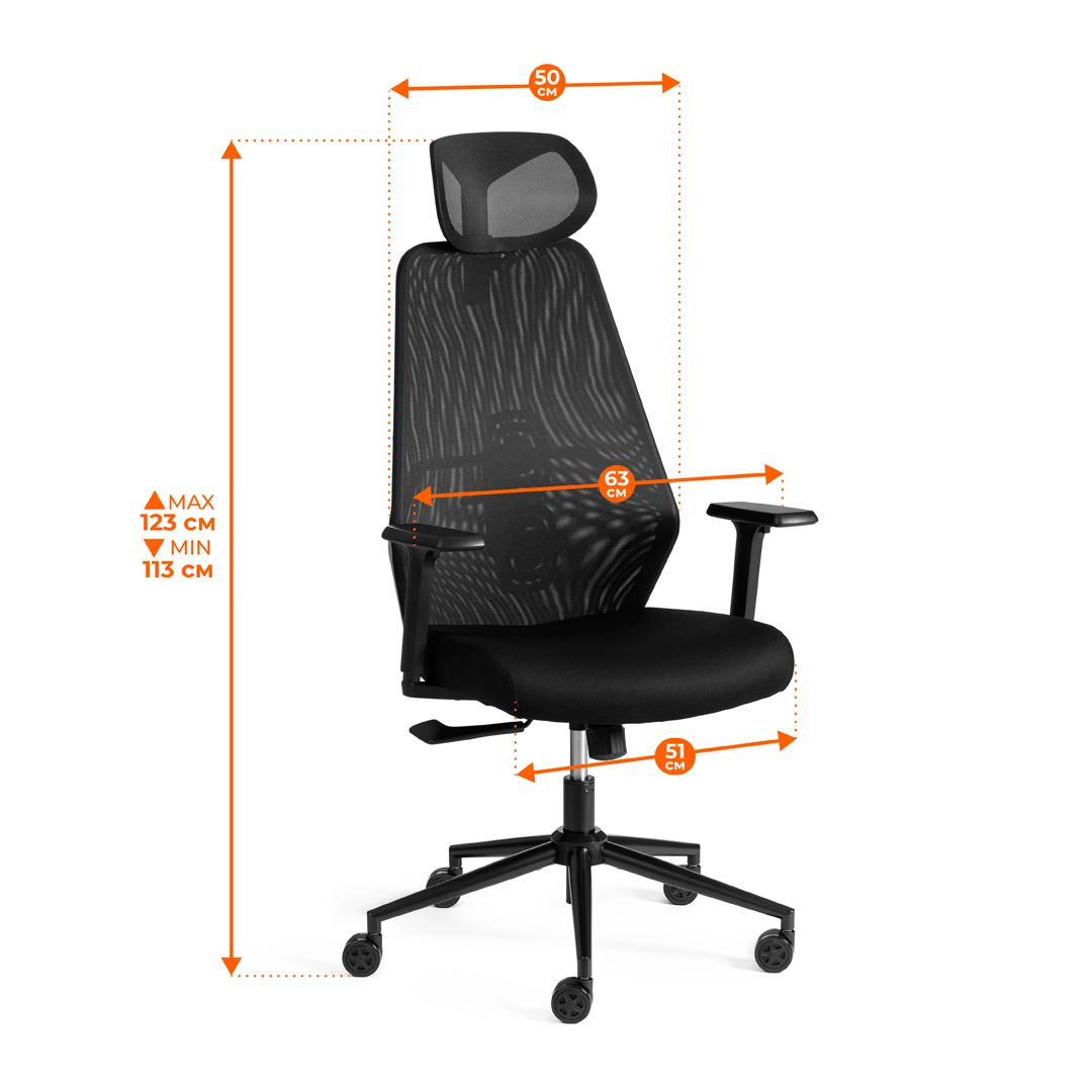 Кресло для руководителя Matrix grey, ткань, сетка, черное / Кресла для руководителей №13