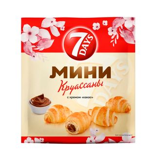 7 Days "Қоюландырылған сүт" мини-круассандары, 265 гр / Печенье, вафлилер, крекерлер