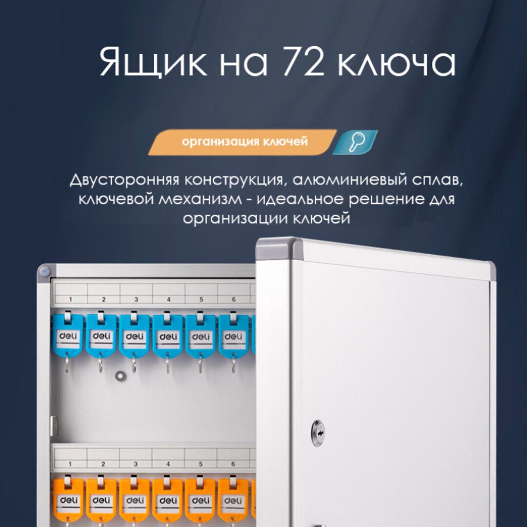Кілт сақтағыш Aiko Key-20, 20 кілтке арналған, 300*185*59 мм, салпыншақтармен, сұр / Кілттер шкафтары, брелоктар №3