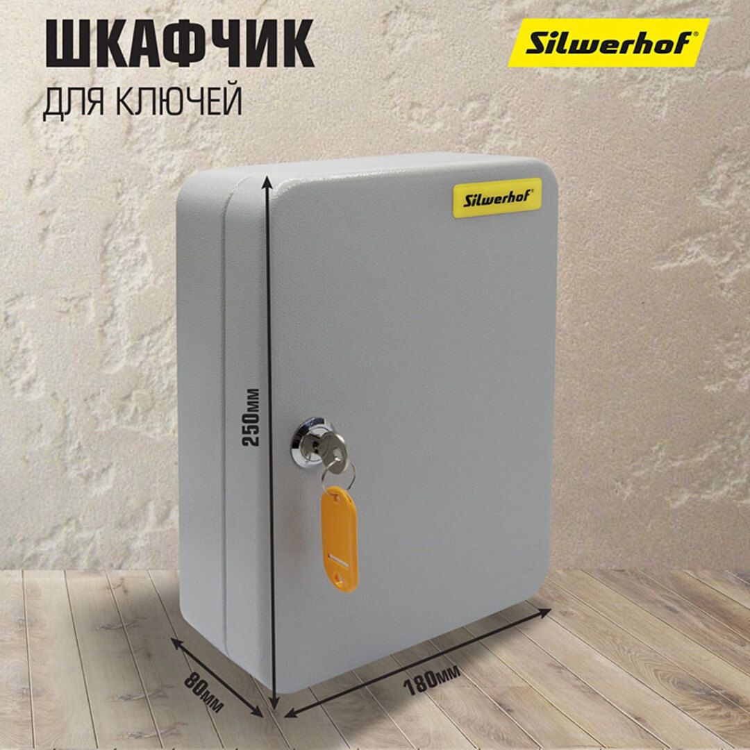 Кілт сақтағыш Aiko Key-20, 20 кілтке арналған, 300*185*59 мм, салпыншақтармен, сұр / Кілттер шкафтары, брелоктар №5