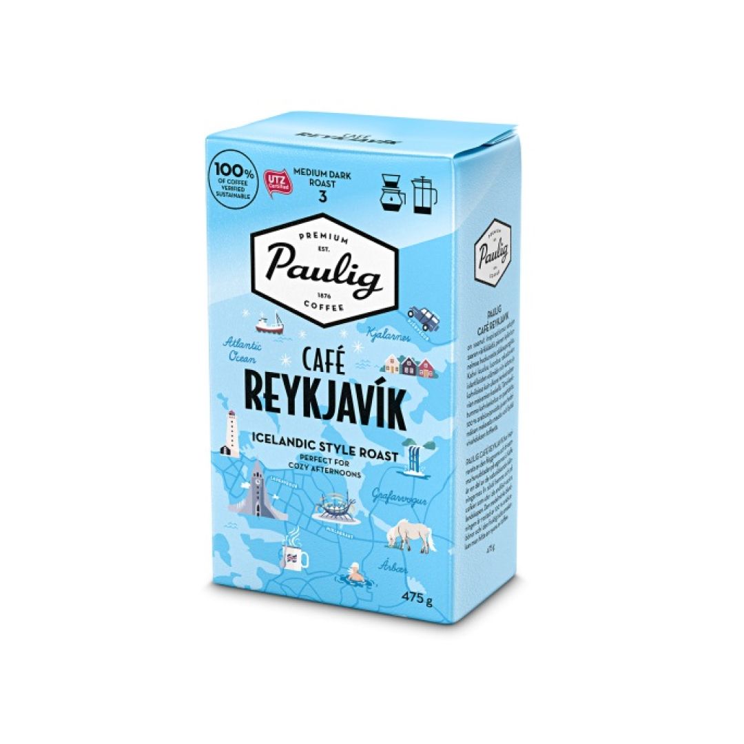 Ұнтақталған кофе Paulig Cafe Reykjavik, орташа қуырылған, 475 гр / Ұнтақталған кофе