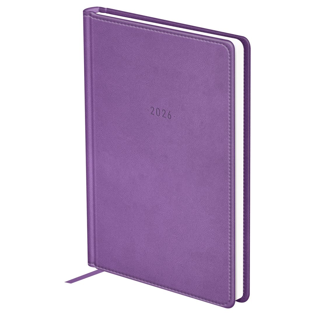 Ежедневник датированный BG "Winner. Light purple", 2026 г, А5, 176 л, кожзам, фиолетовый / Ежедневники датированные