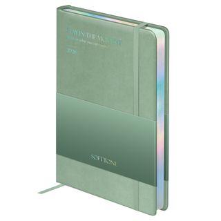 Ежедневник датированный Greenwich Line "Softone. Mint", 2026 г, А5, 176 л, кожзам, мятный / Ежедневники датированные