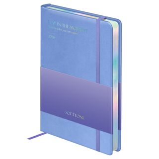 Ежедневник датированный Greenwich Line "Softone. Lavender", 2026 г, А5, 176 л, кожзам, лавандовый / Ежедневники датированные