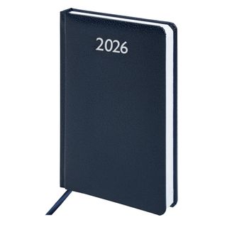 Ежедневник датированный Brauberg "Profile", 2026 г, А5, 168 л, балакрон, синий / Ежедневники датированные