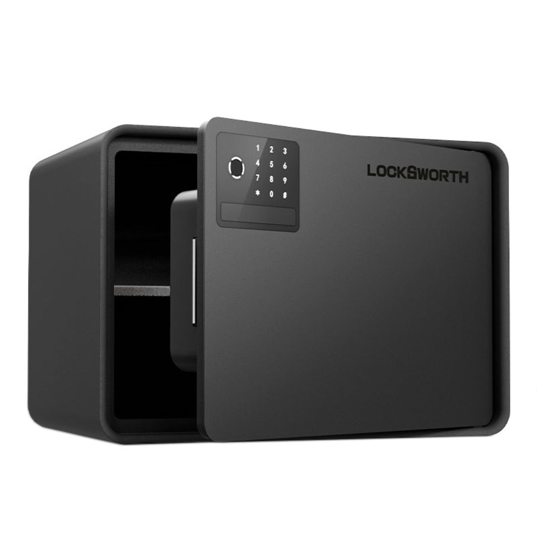 Сейф LockSworth "VS4529BK", биометрический + электронный код + ключ, 250*360*250 мм, 6 кг, черный / Сейфы