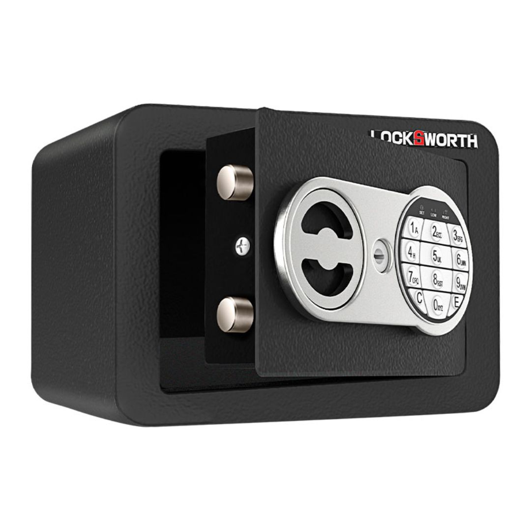 Сейф LockSworth "VS4501BK", электронный код + ключ, 170*230*170 мм, 2 кг, черный / Сейфы