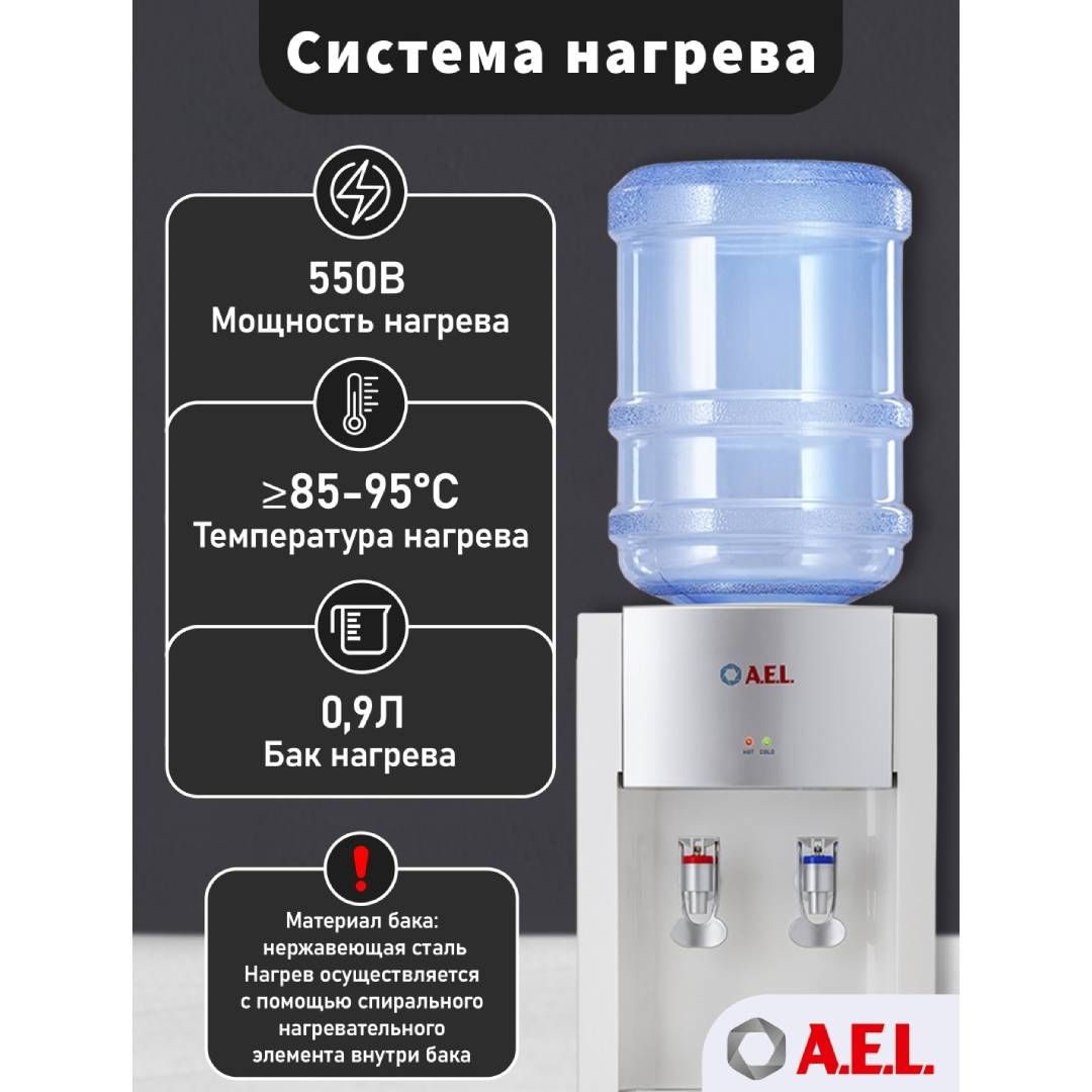 Кулер для воды LD-AEL-28c, напольный, белый/серебристый / Диспенсеры для воды №5 oe.kz Кулер для воды LD-AEL-28c, напольный, белый/серебристый / Диспенсеры для воды №5