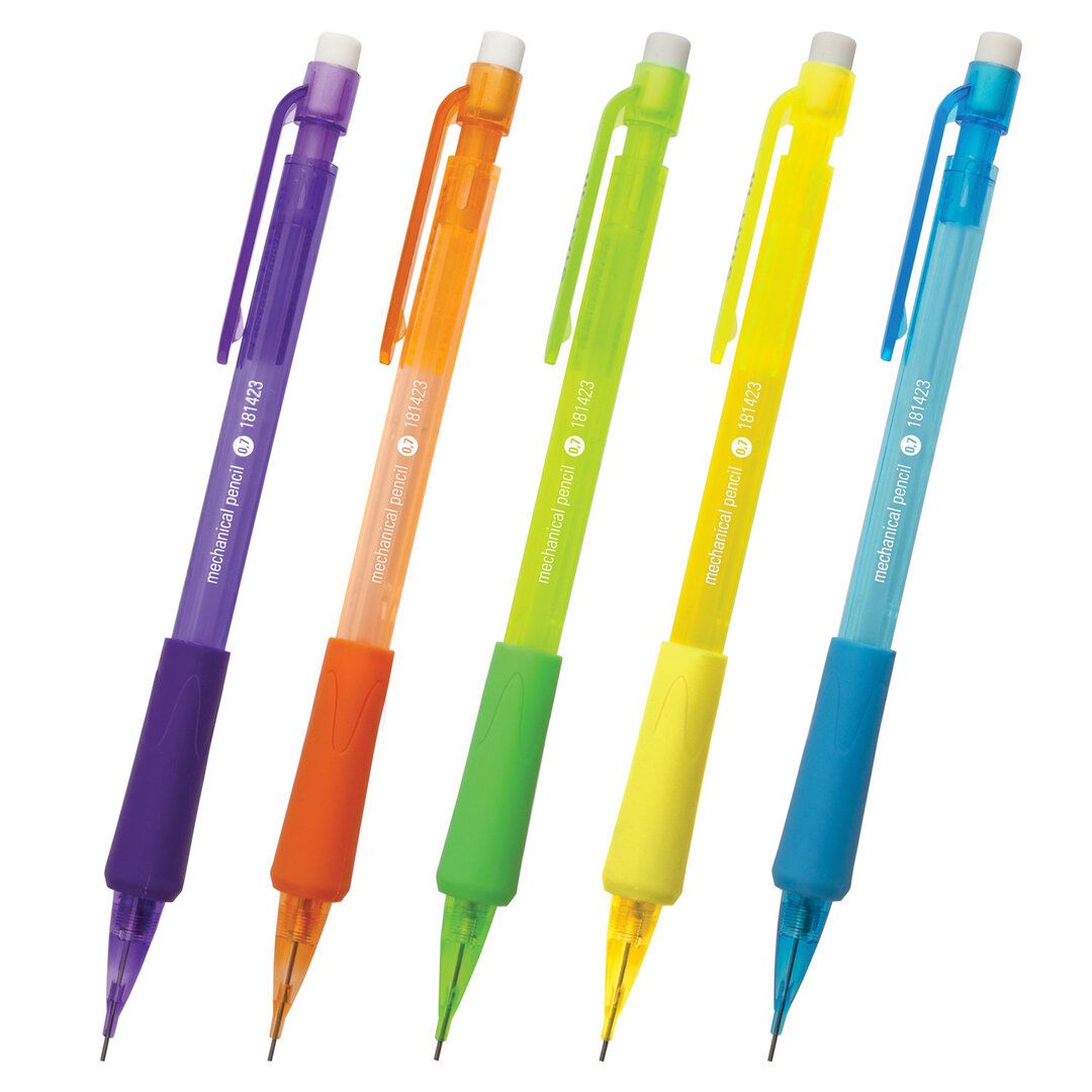 Карандаш механический Staff "College" MP-422, 0,7 мм, HB, с ластиком, ассорти / Карандаши механические №2
