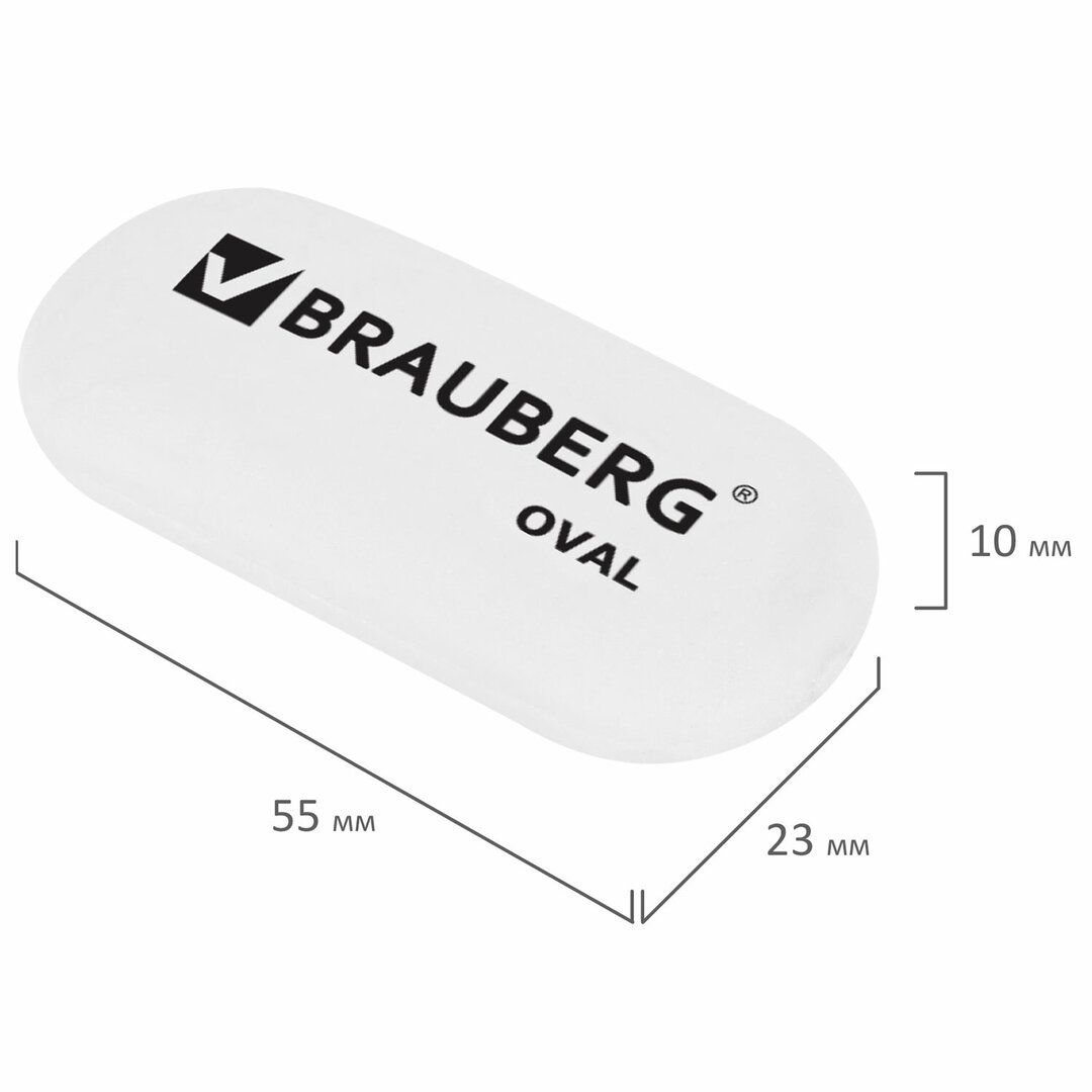 Өшіргіш Brauberg "Original", тікбұрышты, 38*20*10 мм, ақ, баға бір дана үшін / Өшіргіштер №3