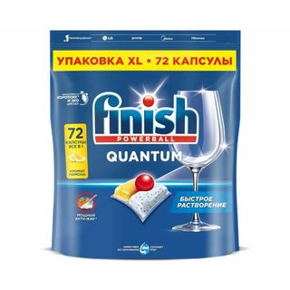 Ыдыс жуғыш машинаға арналған таблеткалар Finish "Quantum" (Турция), 80 таблетка / Ыдыс жуғыш машина құралдары