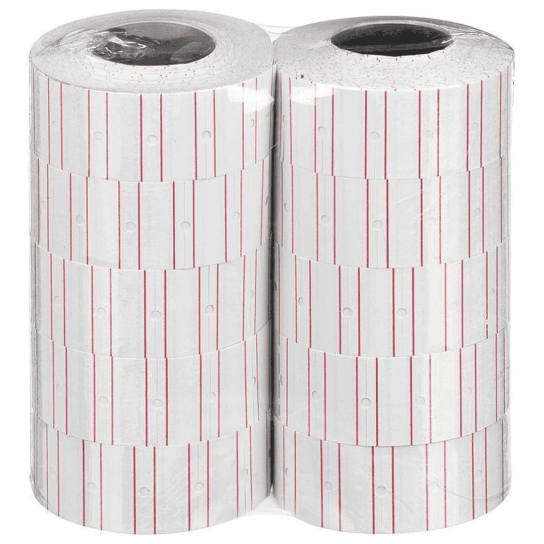 Этикет-ценник, прямоугольные, 21 мм*12 мм, 1000 шт. в рулоне, 10 рулонов, белый / Этикет-пистолеты, этикет-лента №3 oe.kz Этикет-ценник, прямоугольные, 21 мм*12 мм, 1000 шт. в рулоне, 10 рулонов, белый / Этикет-пистолеты, этикет-лента №3