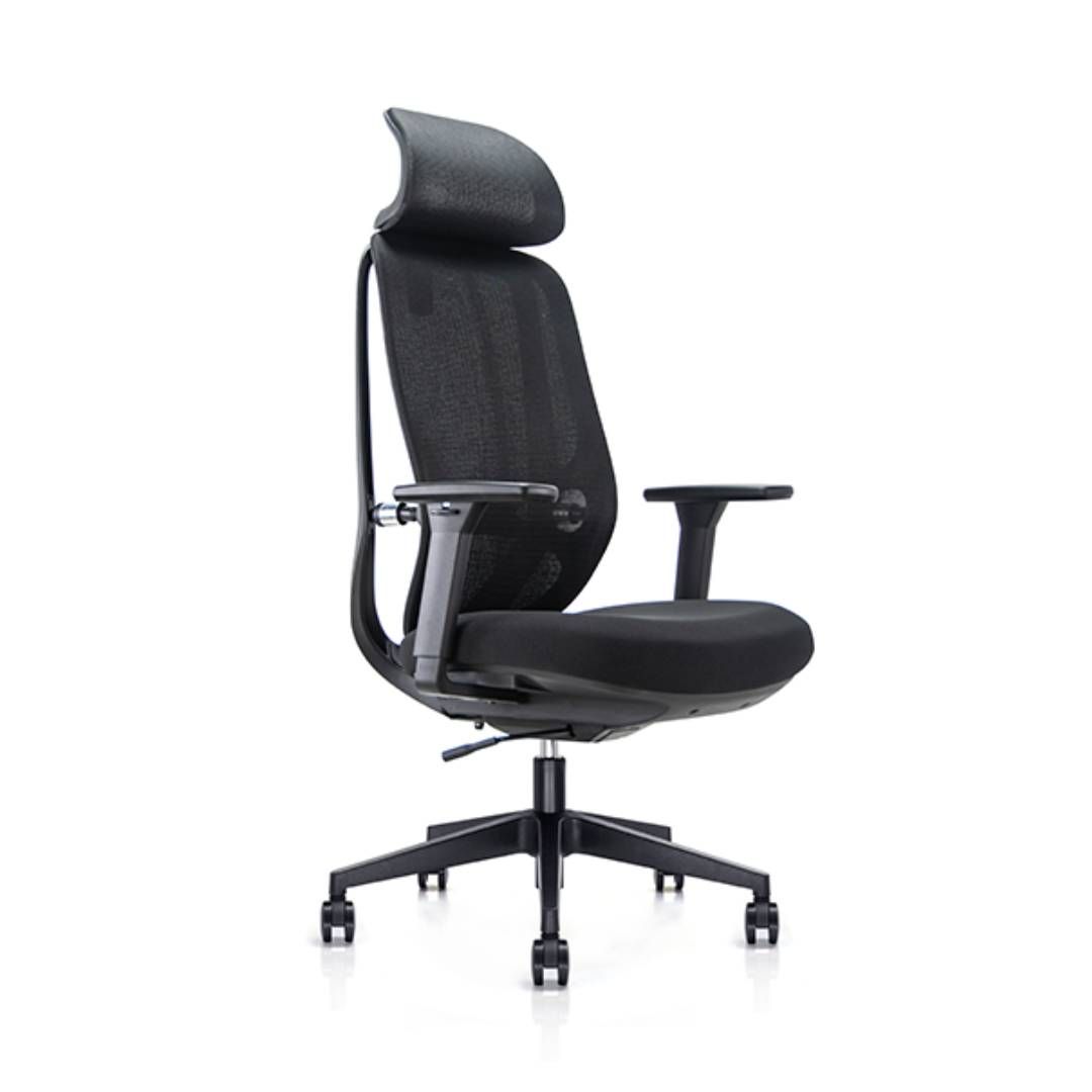 Басқарушы креслосы Клерк "Elite Comfort 002", мата, торлы, қара / Басқарушыларға арналған креслолар №2