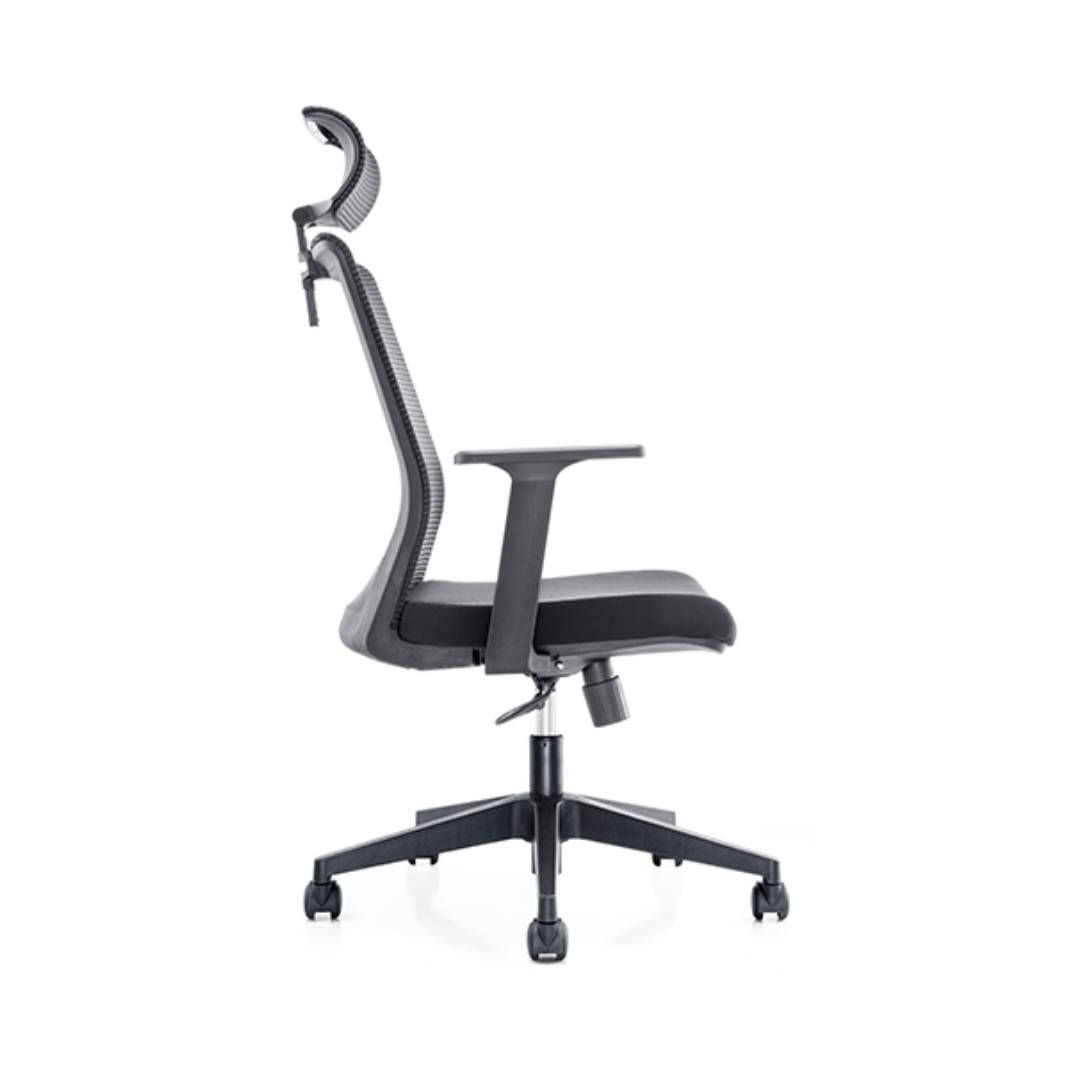 Басқарушы креслосы Клерк "Elite Comfort 002", мата, торлы, қара / Басқарушыларға арналған креслолар №2
