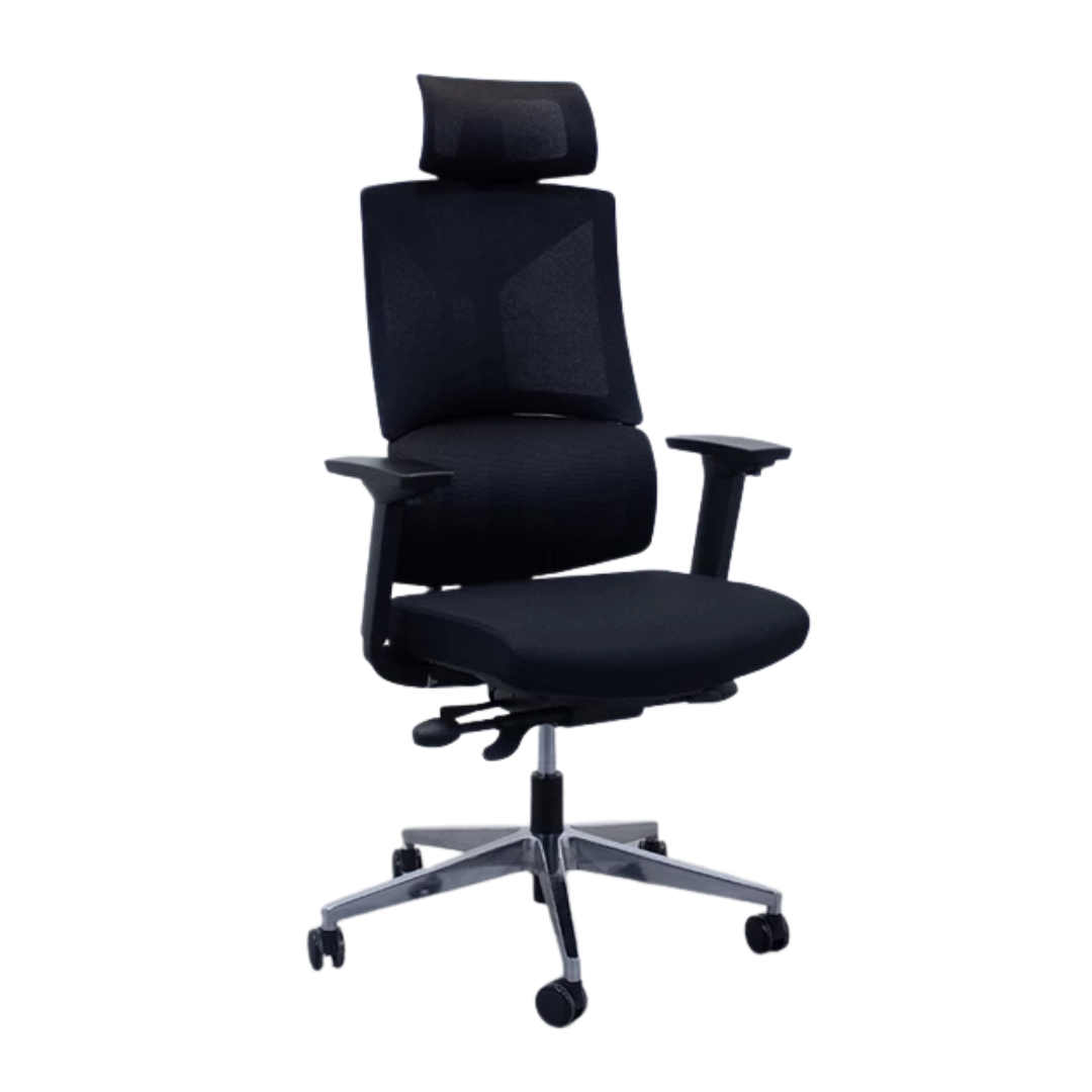 Басқарушы креслосы Клерк "Elite Comfort 002", мата, торлы, қара / Басқарушыларға арналған креслолар №2