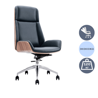 Кресло для руководителя Volson Maestro "M10A-2", экокожа, коричневое/черное / Кресла для руководителей