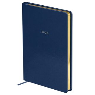 Ежедневник датированный BG "Windsor. Blue", 2026 г, А5, 176 л, кожзам, синий / Ежедневники датированные