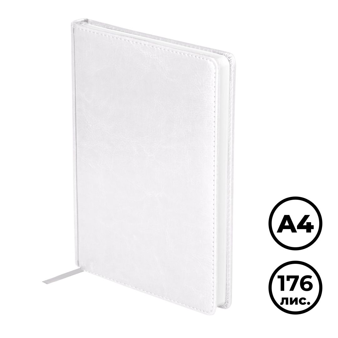 Ежедневник датированный OfficeSpace "Nebraska", 2023 г., А4, 176 л, белый / Ежедневники датированные