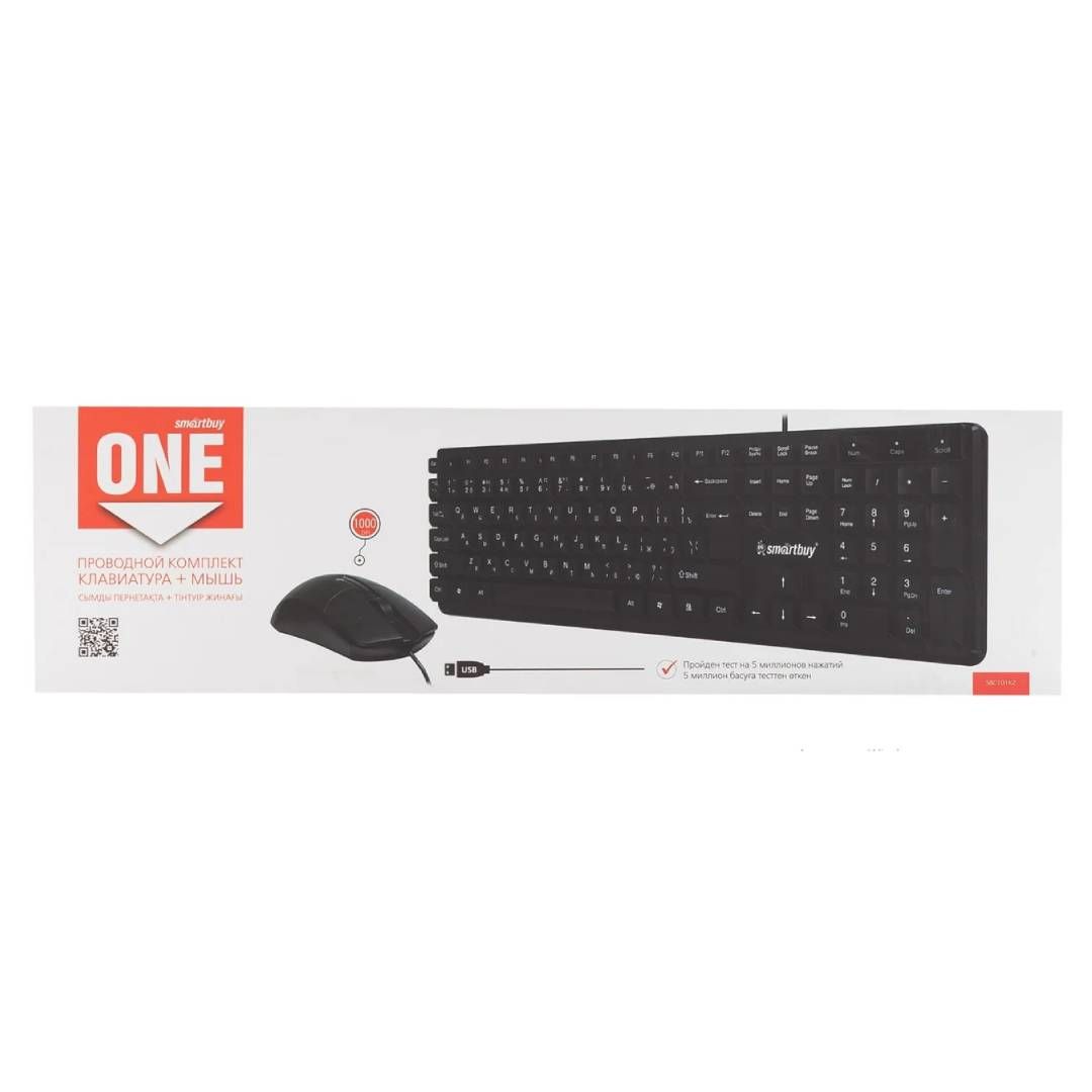 Сымсыз жинақ Smartbuy ONE 230346AG-KG, пернетақта және оптикалық тінтуір, ENG/RUS, USB, қара-сұр / Пернетақта+тінтуір жинақтары №4