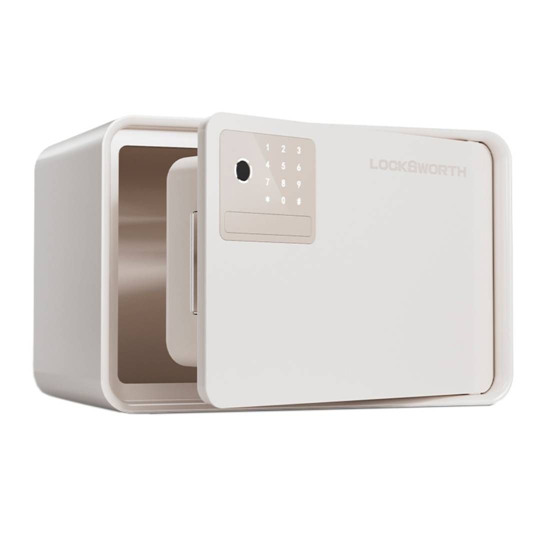 Сейф LockSworth "VS4528WH", биометрический + электронный код + ключ, 200*310*200 мм, 4 кг, белый / Сейфы