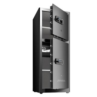 Сейф Deli "AE138", биометрический + электронный код + ключ, 590*560*1500 мм, 93,5 кг, черный / Сейфы