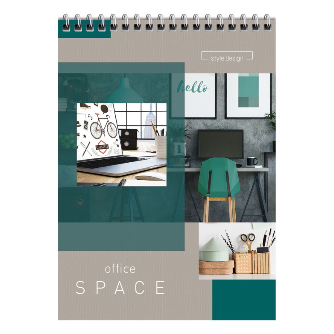 Блокнот ArtSpace "Офис. Office space" А5, 60 листов, на гребне, в клетку / Блокноты №2