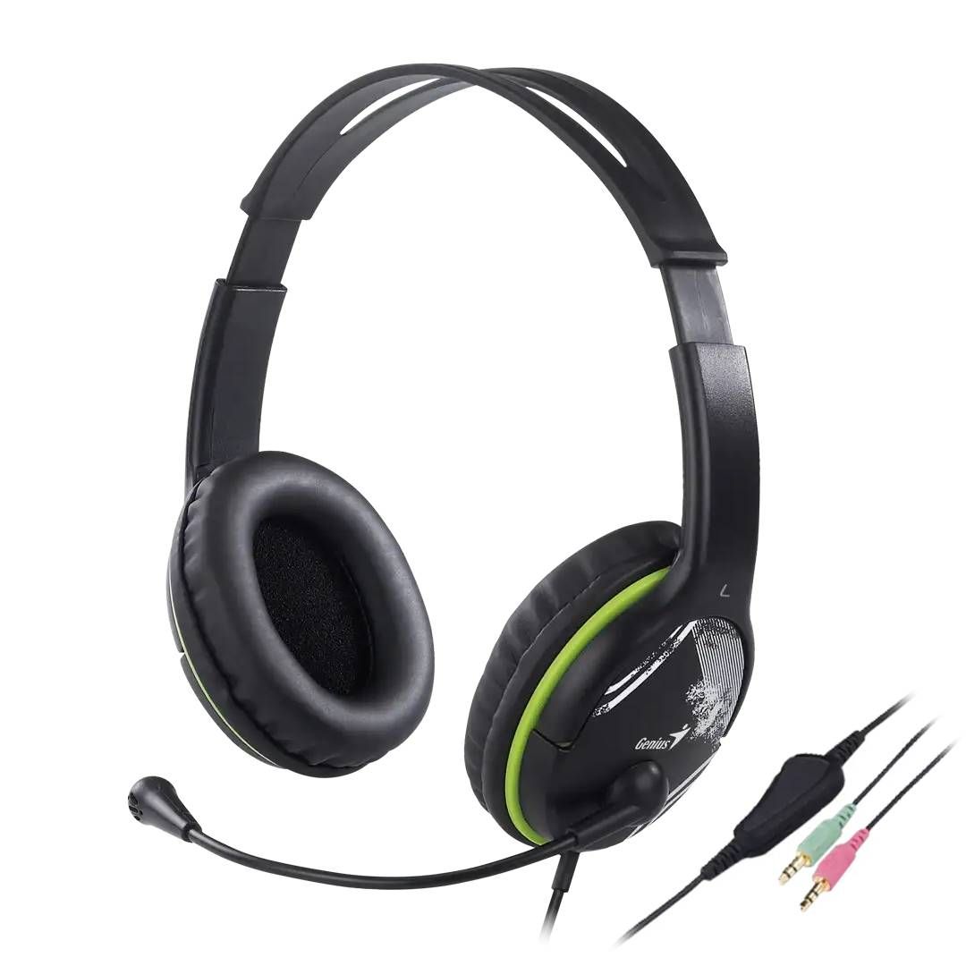 Гарнитура Genius HS-400A, 20-20000 Гц, 32 Ом, 113 Дб, MiniJack 3.5 mm, қара / Гарнитуралар №2