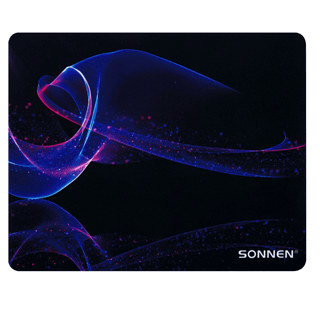 Коврик для мыши Sonnen "Neon Wave", резиновая основа, размер 250*250*2 мм, черный / Коврики для мыши oe.kz Коврик для мыши Sonnen "Neon Wave", резиновая основа, размер 250*250*2 мм, черный / Коврики для мыши