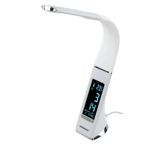 Үстел жарықшамы Sonnen BR-888A, тірекпен, пластикалық корпус, LED, ақ / Үстел шамдары