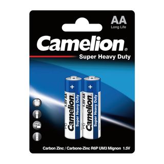 Батареялар Camelion Super Heavy Duty саусақты AA R6P-BP2B, 1.5V, қаптамада 2 дана, баға бір қаптамасы үшін / Батареялар