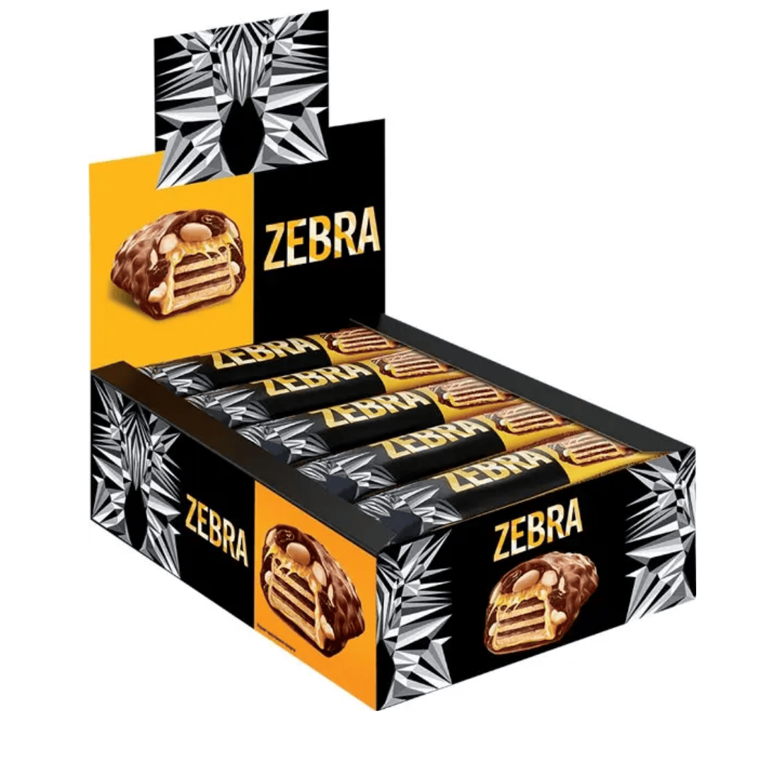 Вафли Zebra, глазированные, 40 гр / Печенье, вафли, крекеры №2