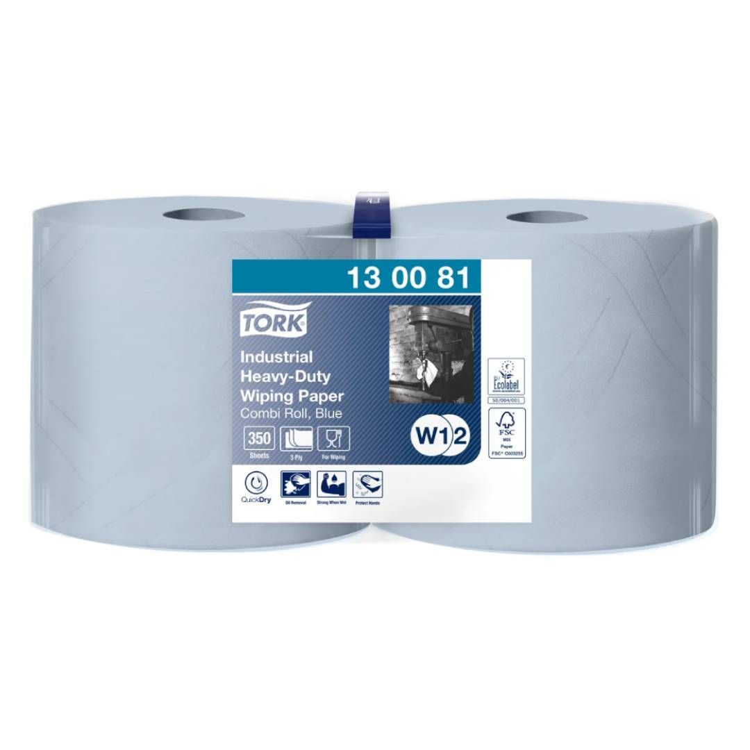 Протирочная бумага Tork Advanced, 350 шт, 3-х слойные, 34*23,5 см, цвет голубой / Полотенца для диспенсеров