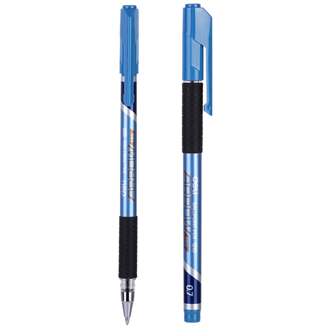 Ручка шариковая Deli "Arrow Q10", 0,7 мм, синяя, цена за штуку / Ручки шариковые неавтоматические №2