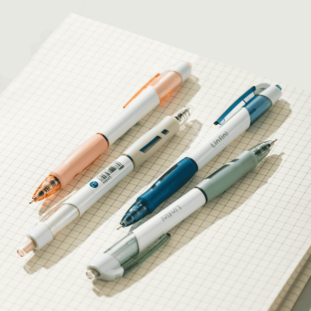 Ручка шариковая автоматическая Deli "Linfini", 0,7 мм, синяя, корпус ассорти, цена за штуку / Ручки шариковые автоматические №4