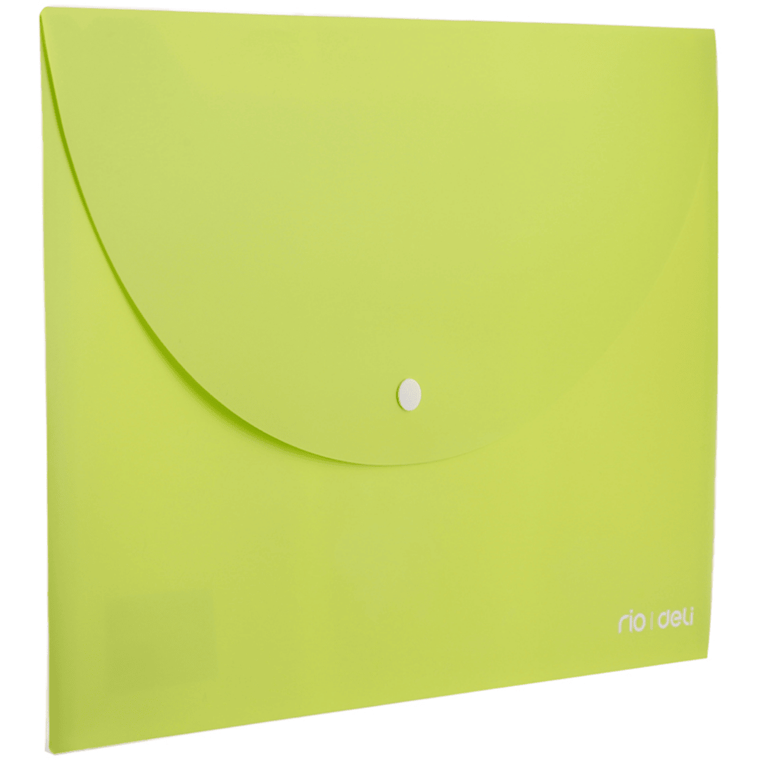 Батырмасы бар конверт-папка Стамм, A4, 150 мкм, мөлдір, сары / Батырмадағы конверт папкалар №4