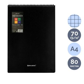 Блокнот Brauberg "Өсімдіктер", А5, 80 парақ, шиыршықта, тор көз, ассорти / Блокноттар