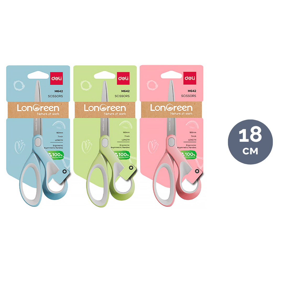 Қайшы Deli "Soft-touch", өлшемі 23 см, ассорти / Қайшылар