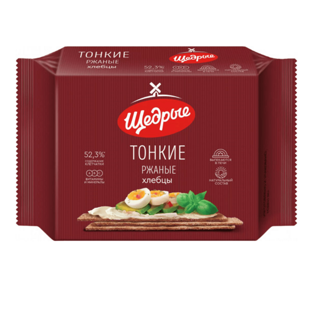 Хлебцы ржаные Щедрые, 170 гр / Здоровое питание