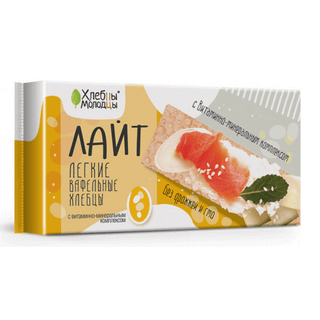 Хлебцы Молодцы вафельные Лайт "Витаминный", 70 гр / Здоровое питание