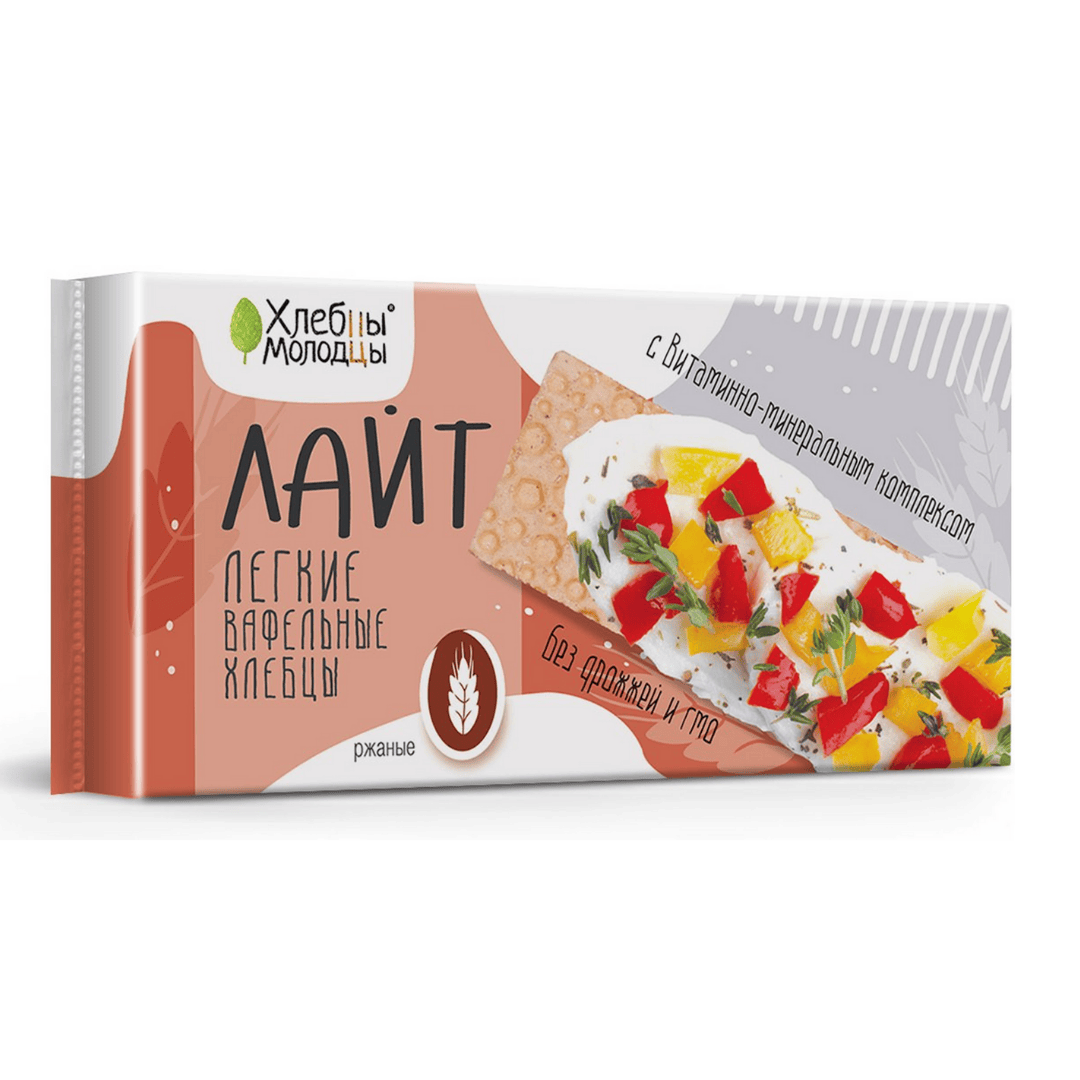 Хлебцы Молодцы вафельные Лайт "Ржаные", 70 гр / Здоровое питание oe.kz Хлебцы Молодцы вафельные Лайт "Ржаные", 70 гр / Здоровое питание