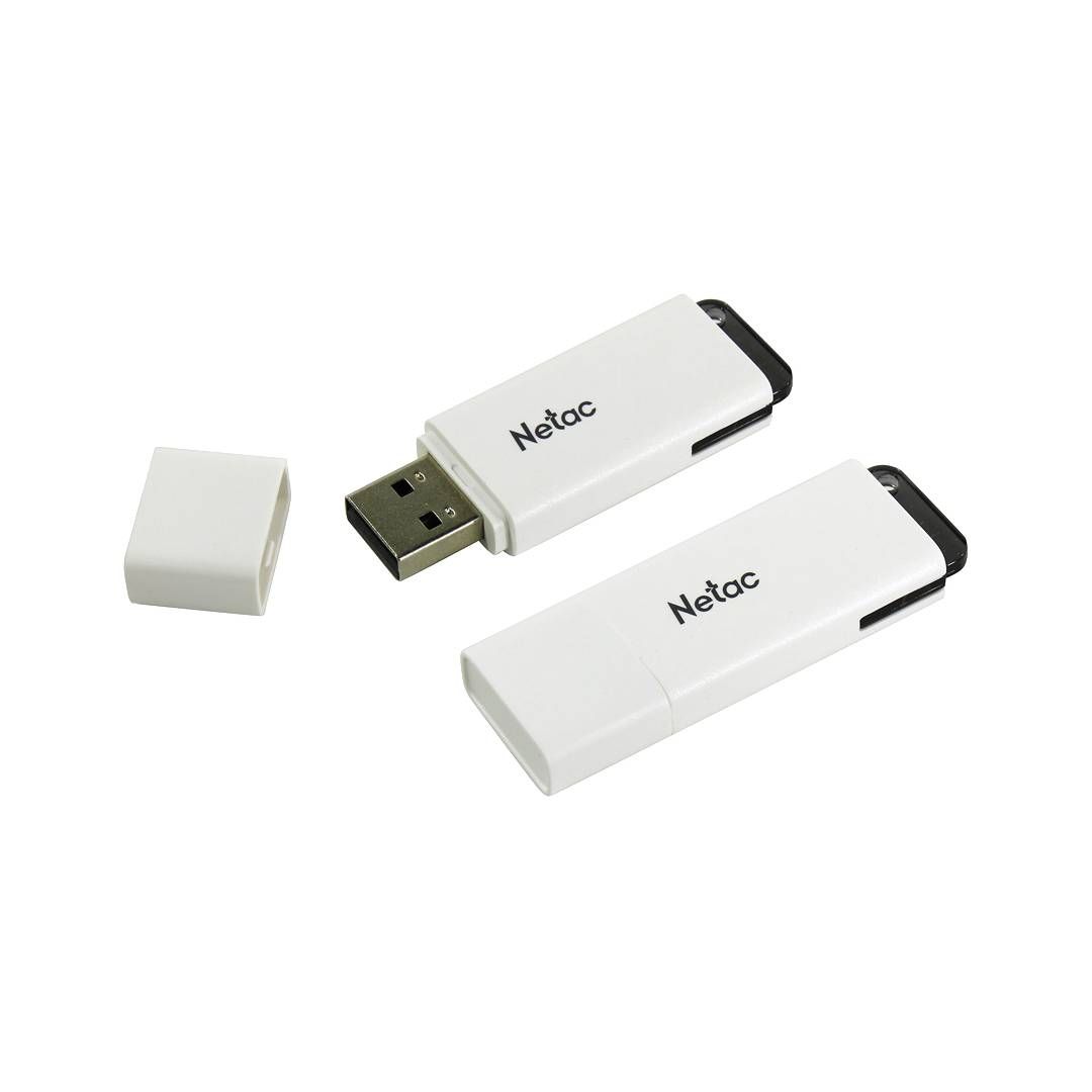 USB-флешка 64 Gb, Netac NT03U "NT03U185N-064G-20WH", USB 2.0, белый / USB-флешки №2