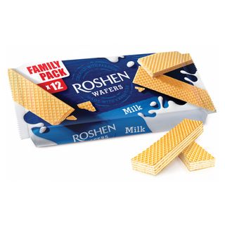 Вафли Roshen "Wafers", сүт қосылған, 216 гр / Печенье, вафлилер, крекерлер