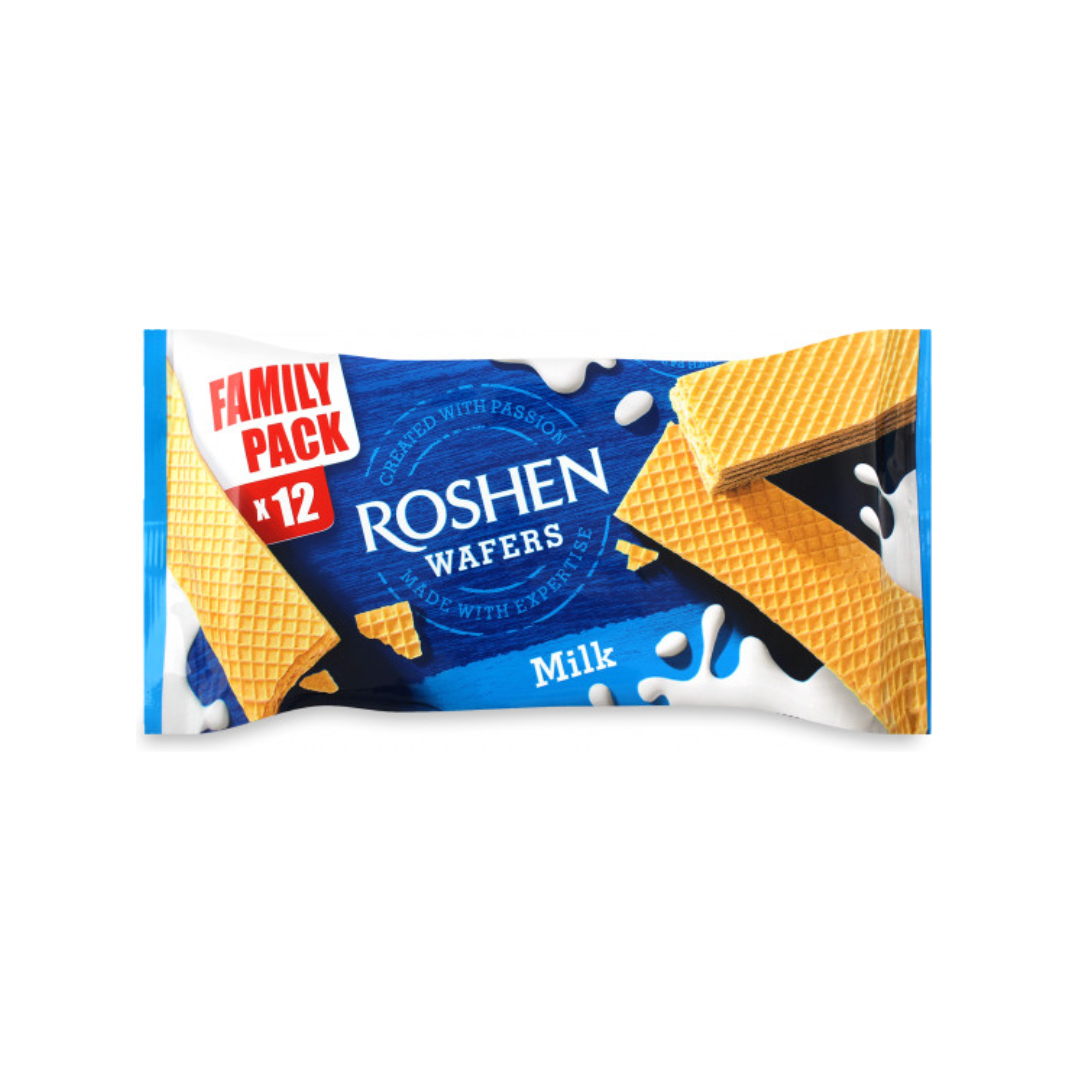 Вафли Roshen "Wafers", сүт қосылған, 216 гр / Вафлилер, трубочкалар, крекерлер