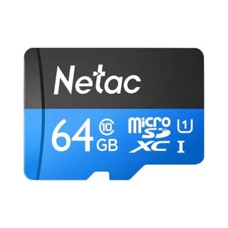 Карта памяти 64 Gb, Netac P500 NT02P500STN-064G-S, 10 класс скорости / Карты памяти