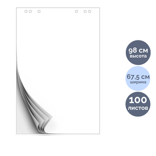 Блок бумаги для флипчарта Brauberg, размер 675*980 мм, 100 листов, белый, перфорация на отрыв / Бумага для флипчарта oe.kz Блок бумаги для флипчарта Brauberg, размер 675*980 мм, 100 листов, белый, перфорация на отрыв / Бумага для флипчарта