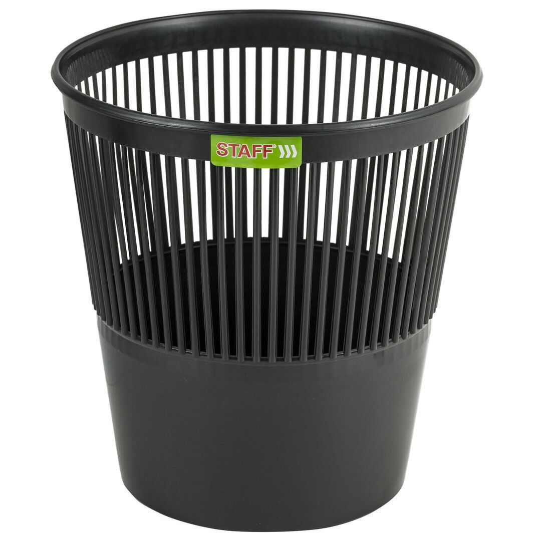 Қағаздарға арналған себет Стамм, көлемі 9 л, торлы, қара / Қағазға арналған себеттер