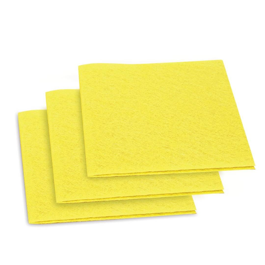 Салфетки вискозные Laima, универсальные, размер 30*38 см, желтые, 3 шт. / Салфетки хозяйственные №2